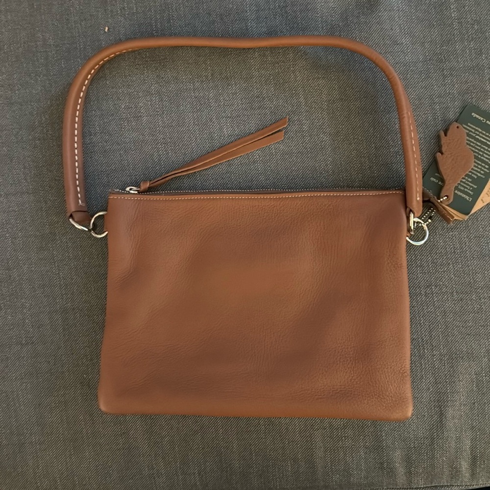 Roots Large Twinsie bag cloud Leather bag color Nutmeg